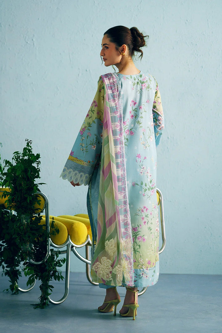 Embroidered and printed lawn Stitched 3pc