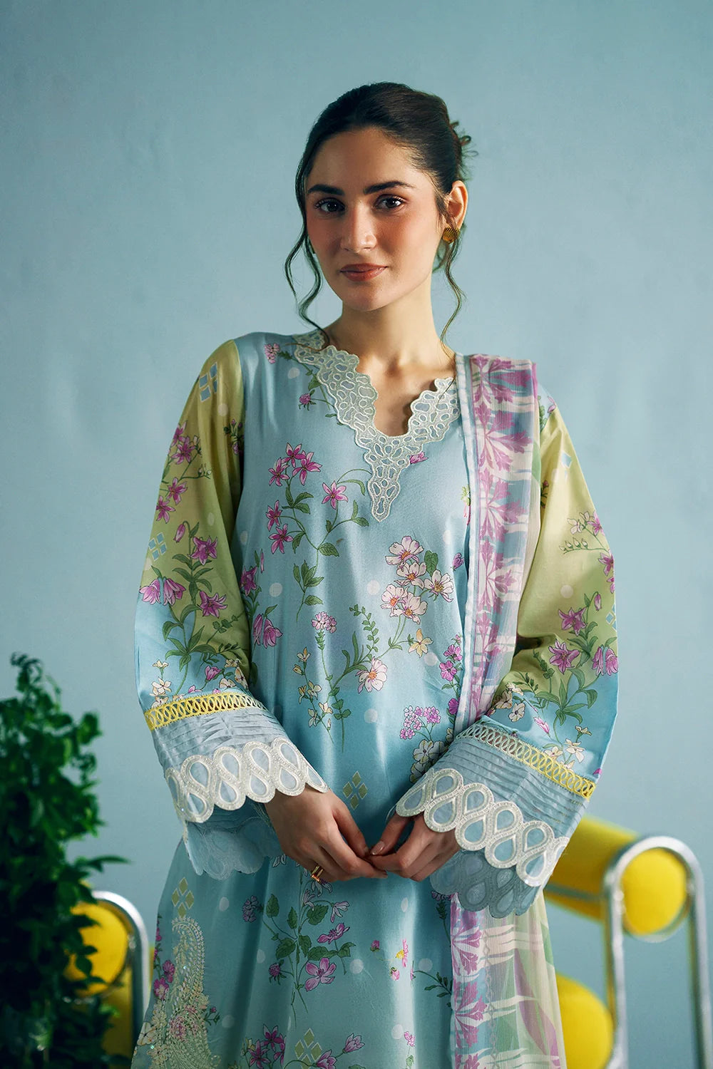 Embroidered and printed lawn Stitched 3pc
