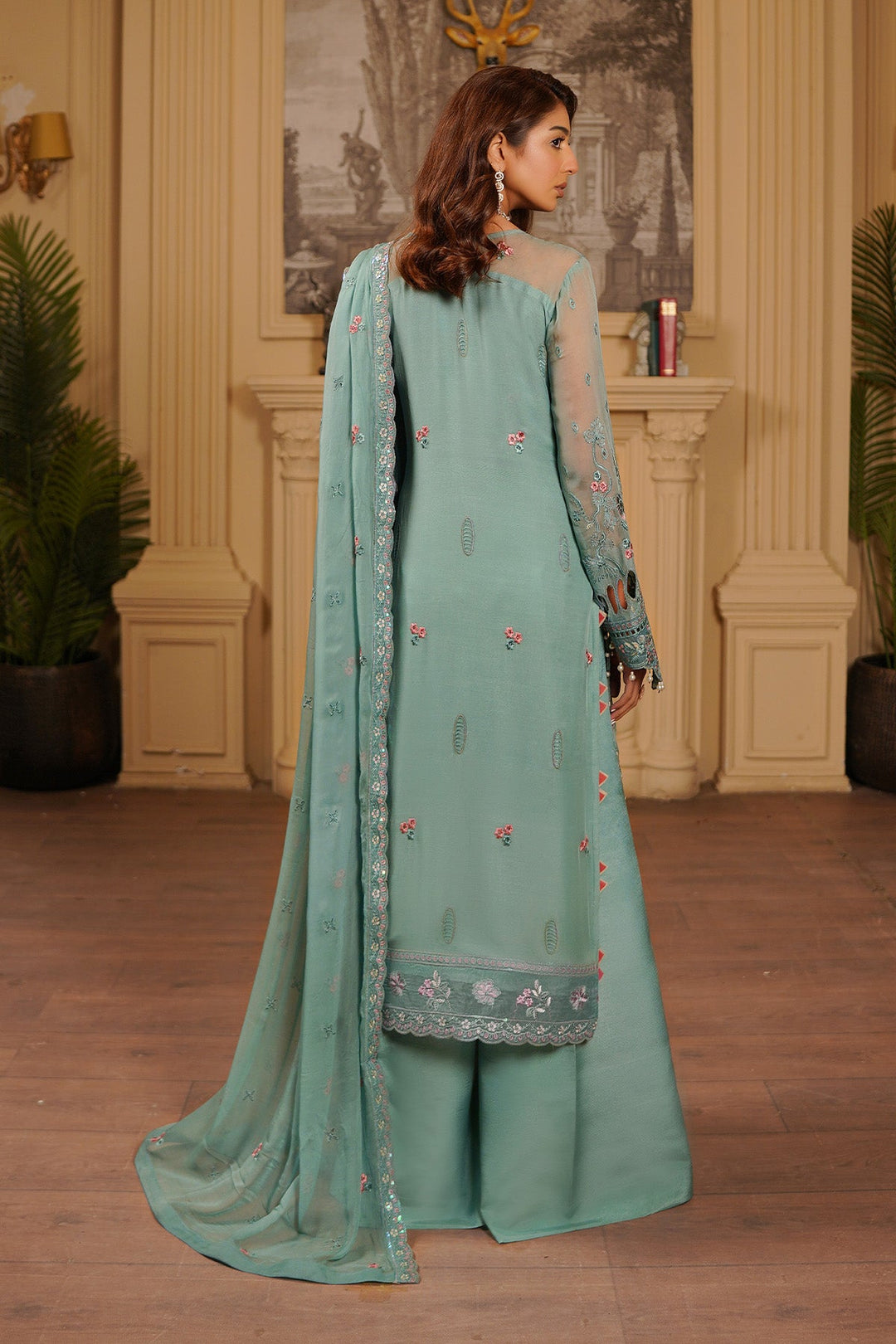 aarzu Unstitched Luxury Chiffon 3 Piece