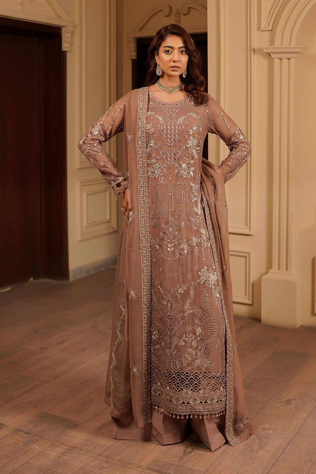 aarzu Unstitched Luxury Chiffon 3 Piece