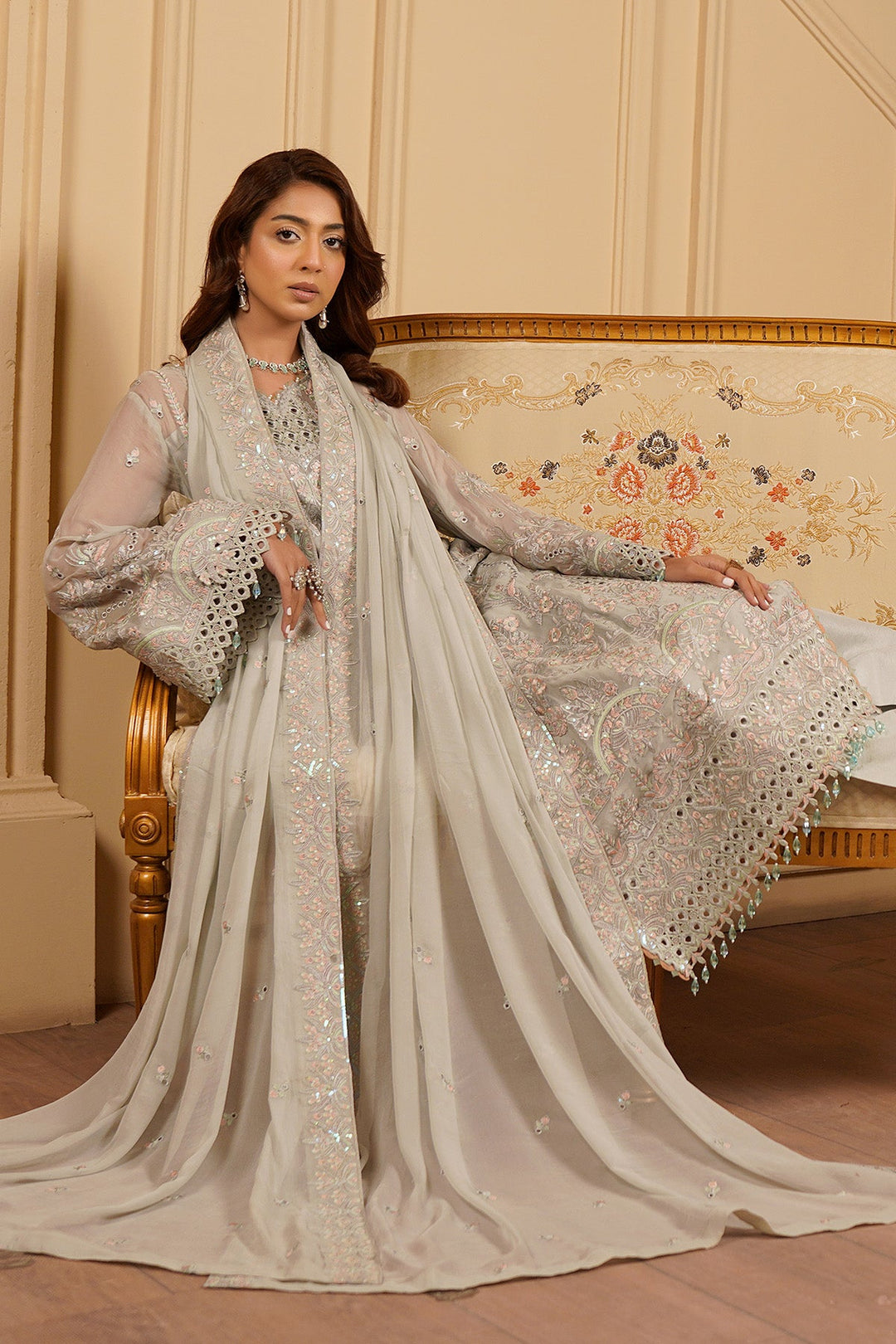 aarzu Unstitched Luxury Chiffon 3 Piece