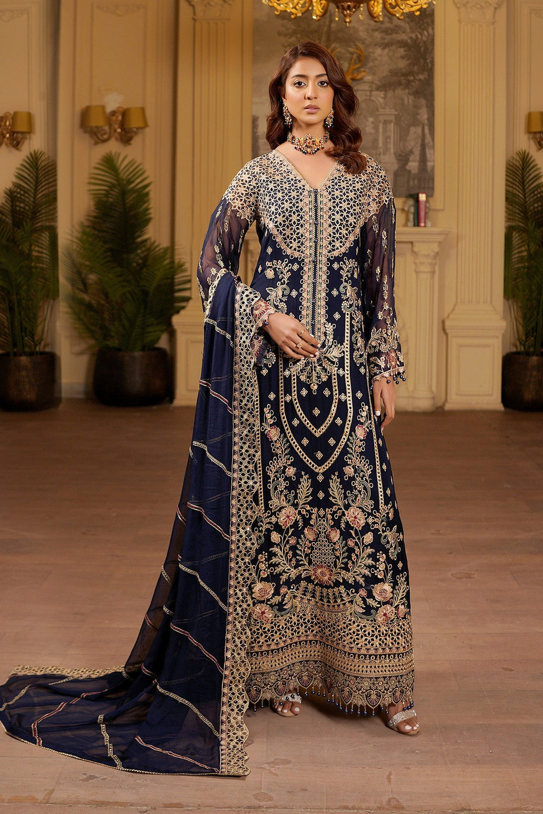 aarzu Unstitched Luxury Chiffon 3 Piece