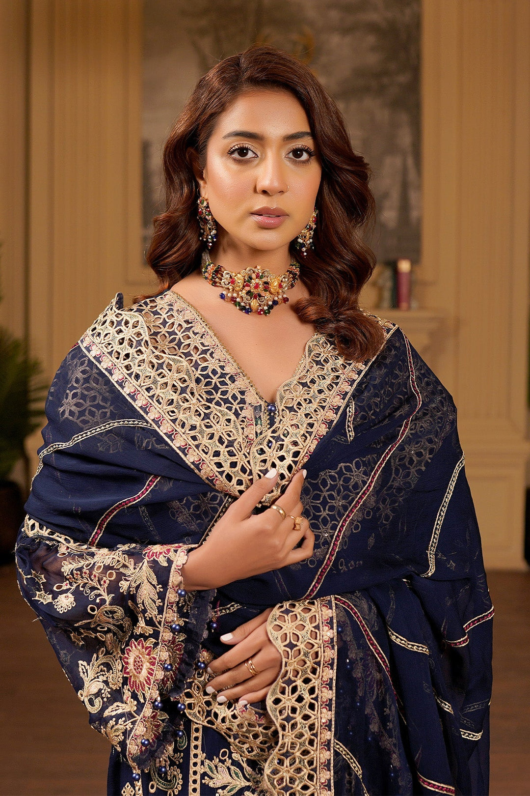 aarzu Unstitched Luxury Chiffon 3 Piece