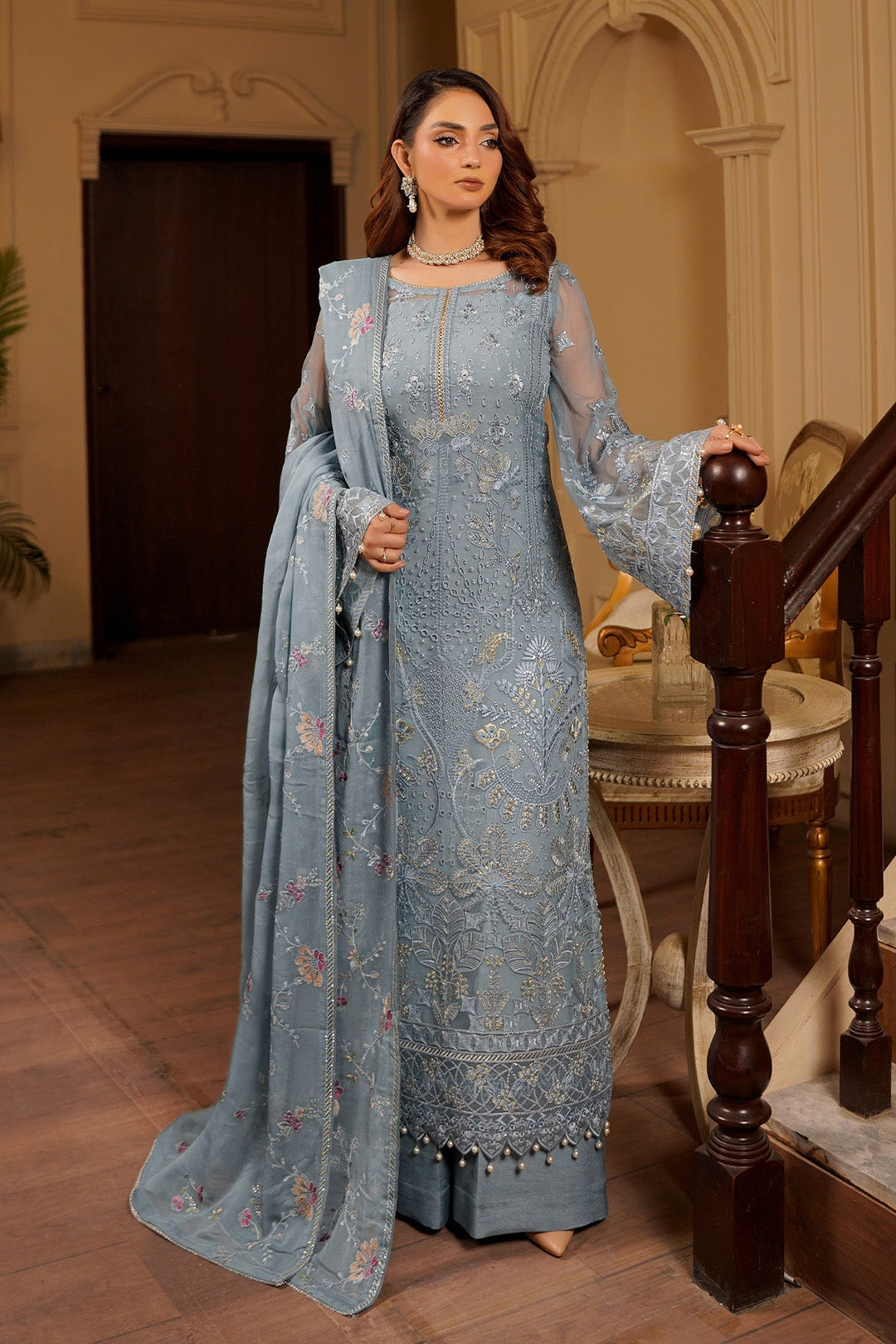 aarzu Unstitched Luxury Chiffon 3 Piece