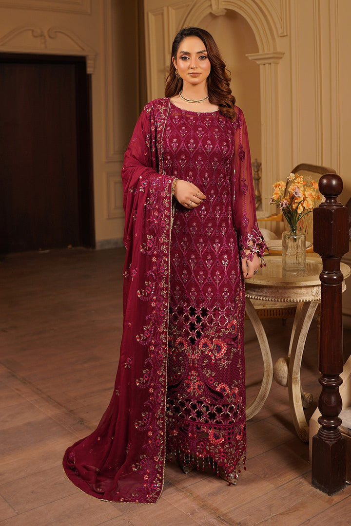 aarzu Unstitched Luxury Chiffon 3 Piece