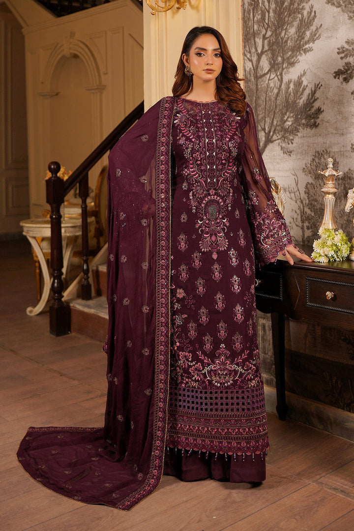 aarzu Unstitched Luxury Chiffon 3 Piece