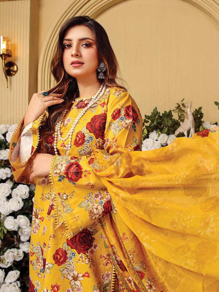 Rang e Bahar by Humdum Unstitched Printed Lawn