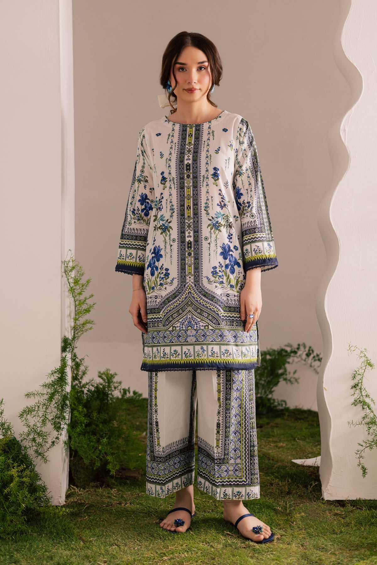 Reyna 2Pc - Printed Lawn Dress