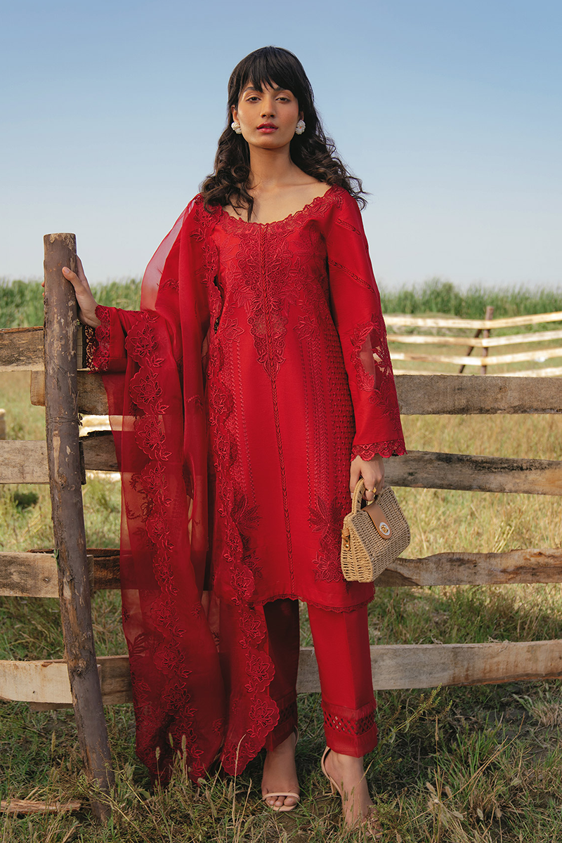 Sana Zubair Luxury Lawn - Ruby