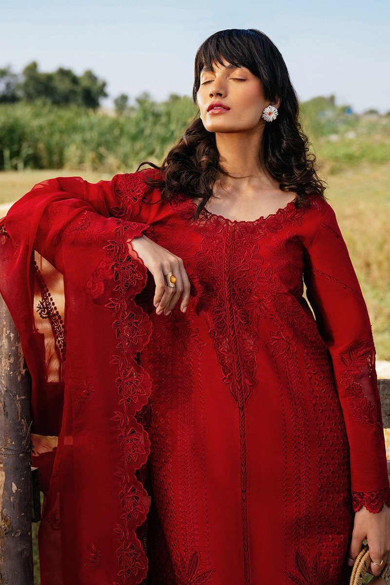 Sana Zubair Luxury Lawn - Ruby