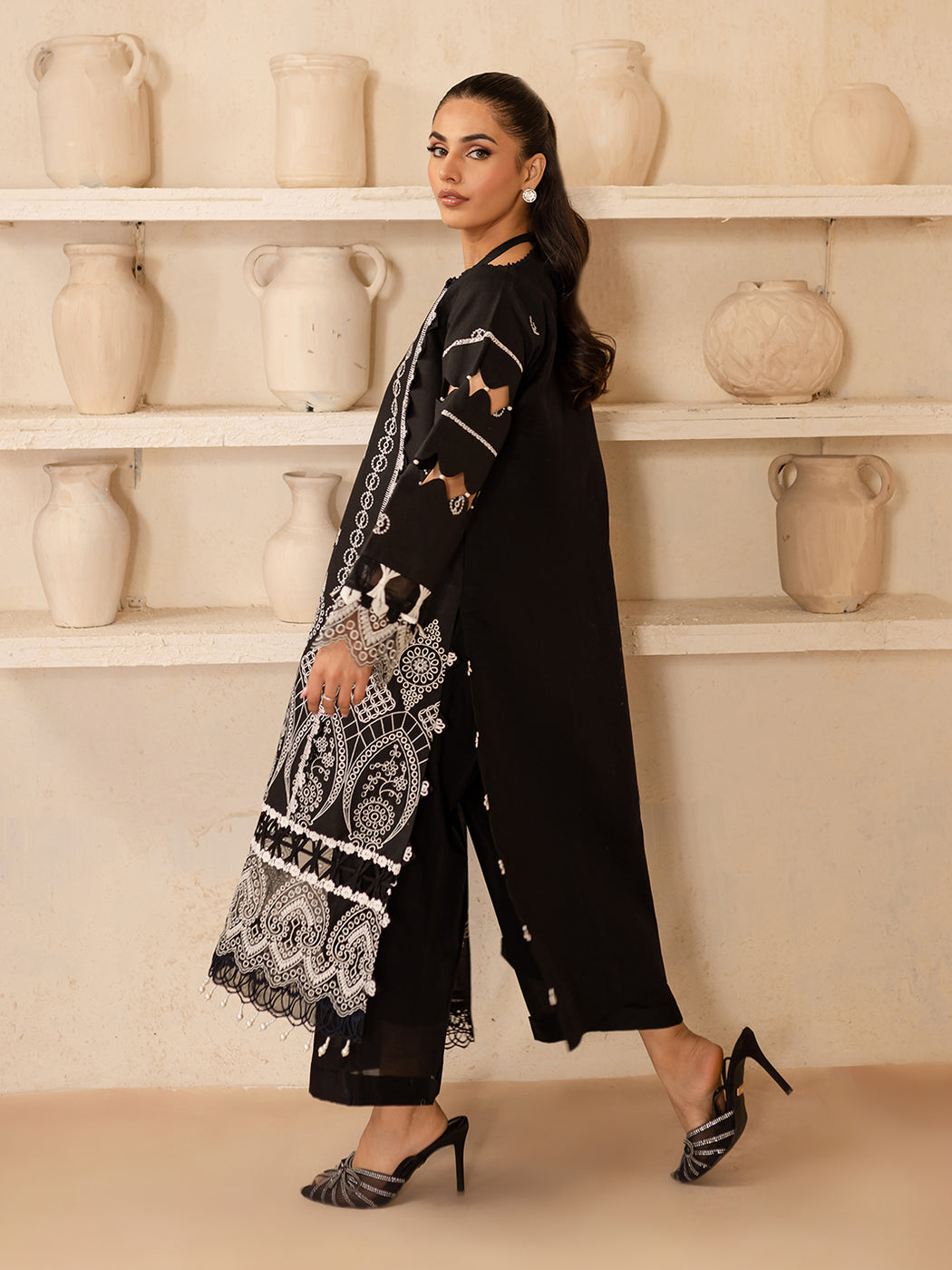 Summer Embroidered  Garden Lawn