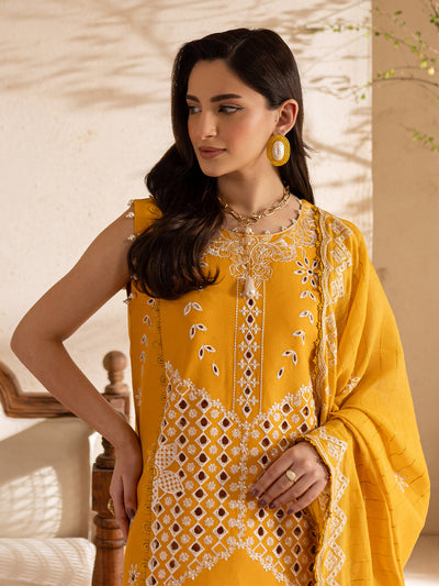 Summer Embroidered  Garden Lawn