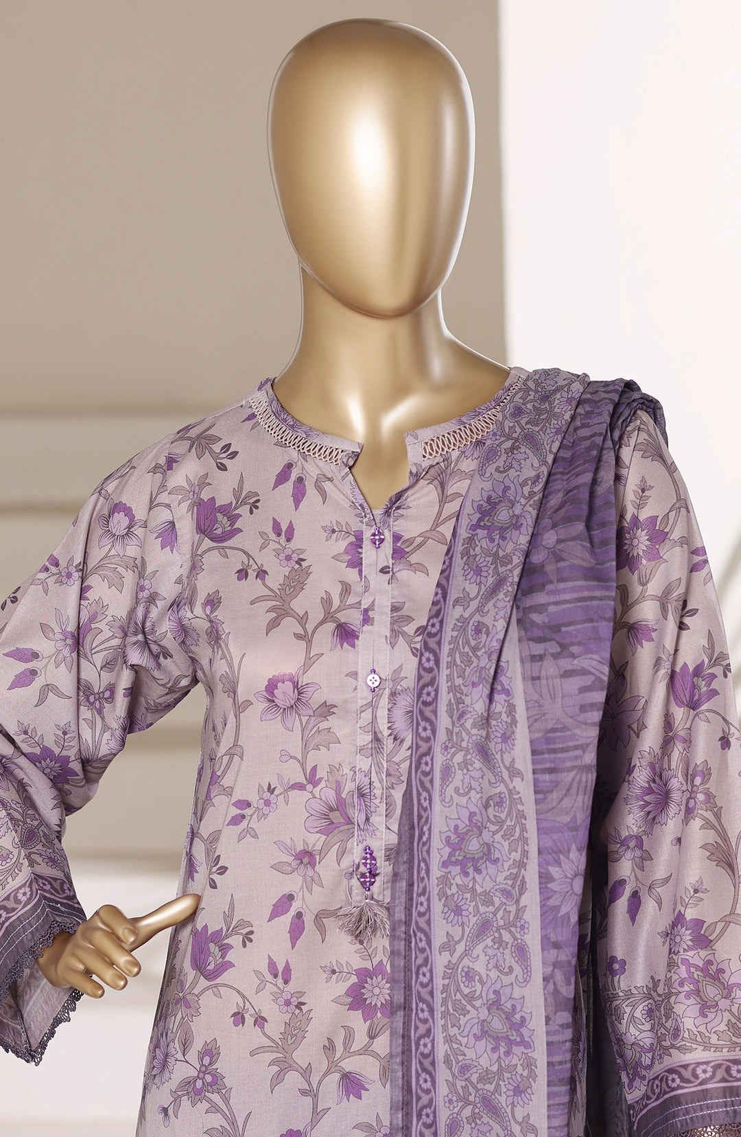 Printed Lawn Stitched 3 Piece Suit