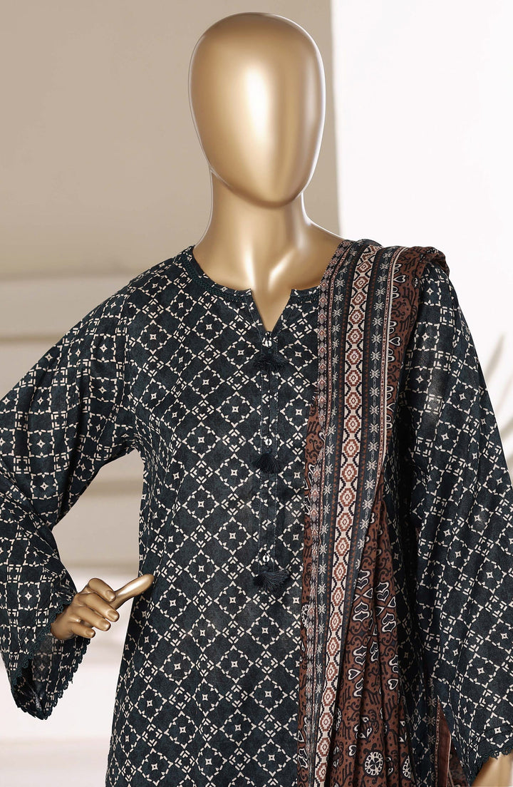 Printed Lawn Stitched 3 Piece Suit