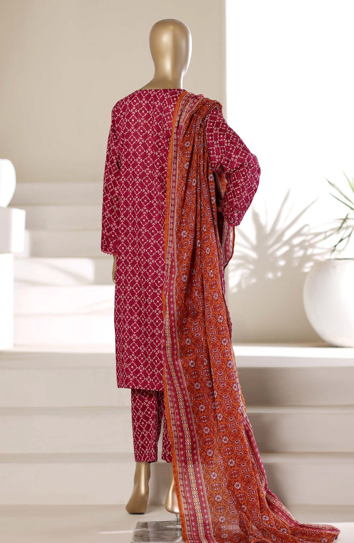 Printed Lawn Stitched 3 Piece Suit