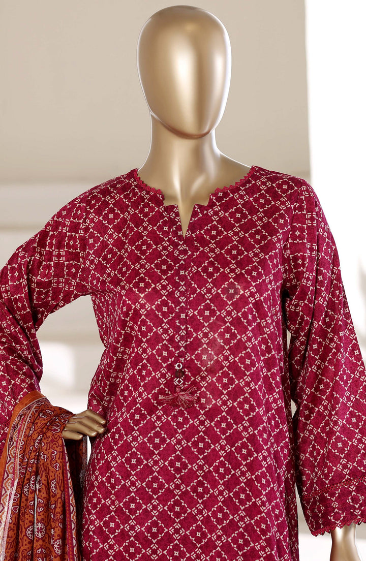Printed Lawn Stitched 3 Piece Suit