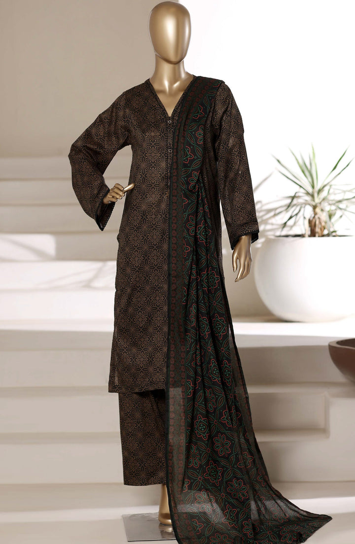 Printed Lawn Stitched 3 Piece Suit