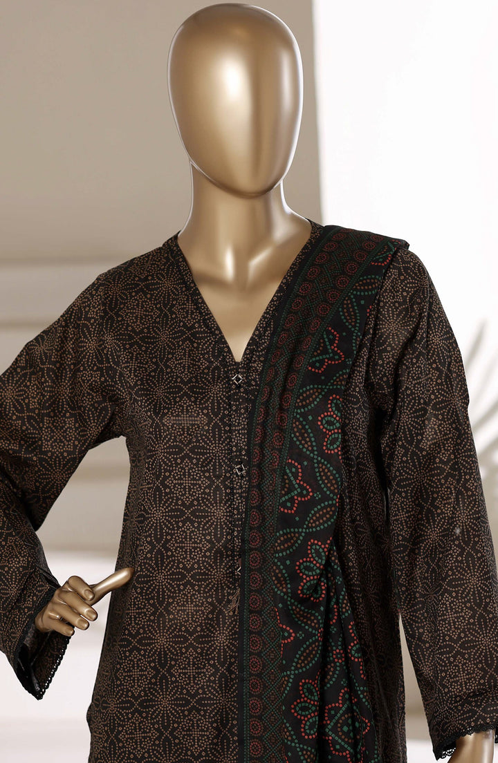 Printed Lawn Stitched 3 Piece Suit