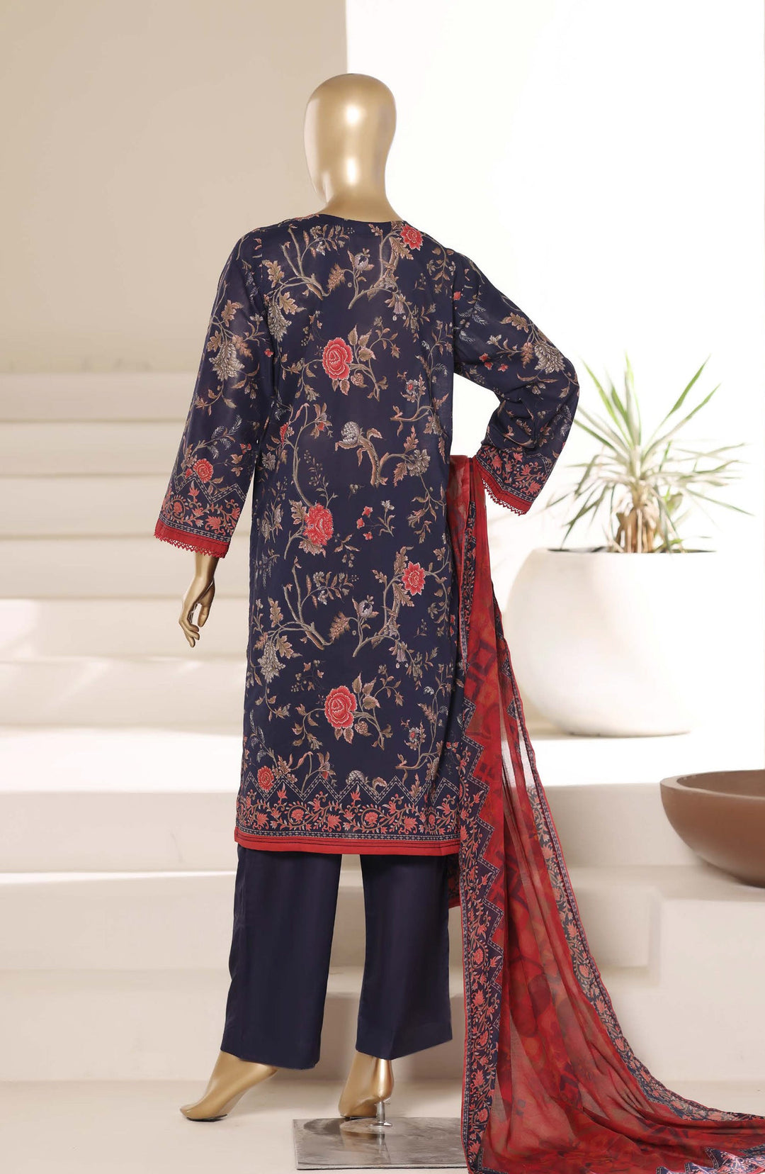 Printed Lawn Stitched 3 Piece Suit