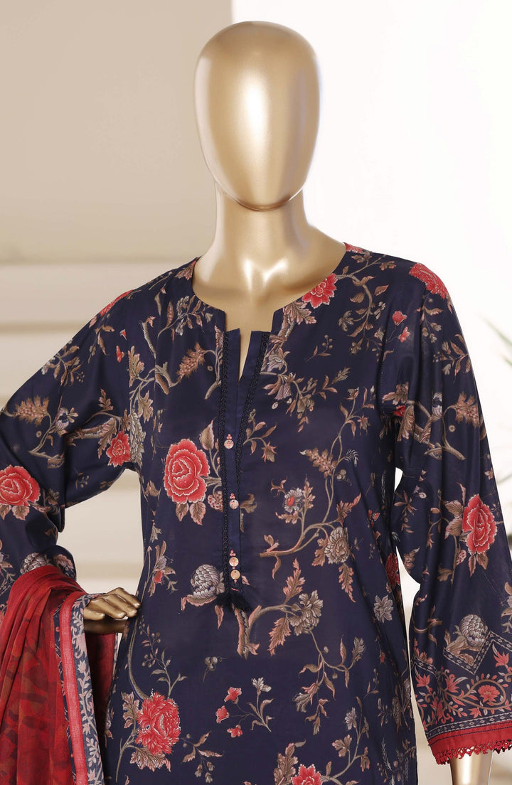 Printed Lawn Stitched 3 Piece Suit