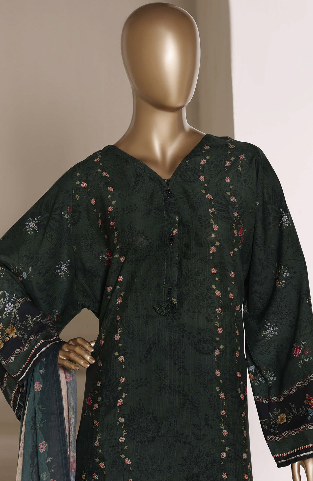 Sadabahar Printed Viscose Stitched 3 Piece Suit