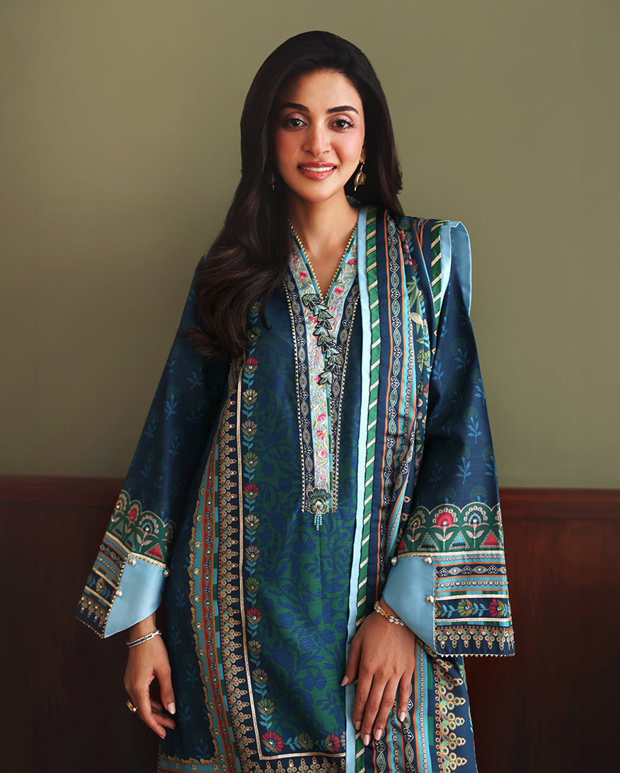 Hemline Nirvana Unstitched 3 Pc