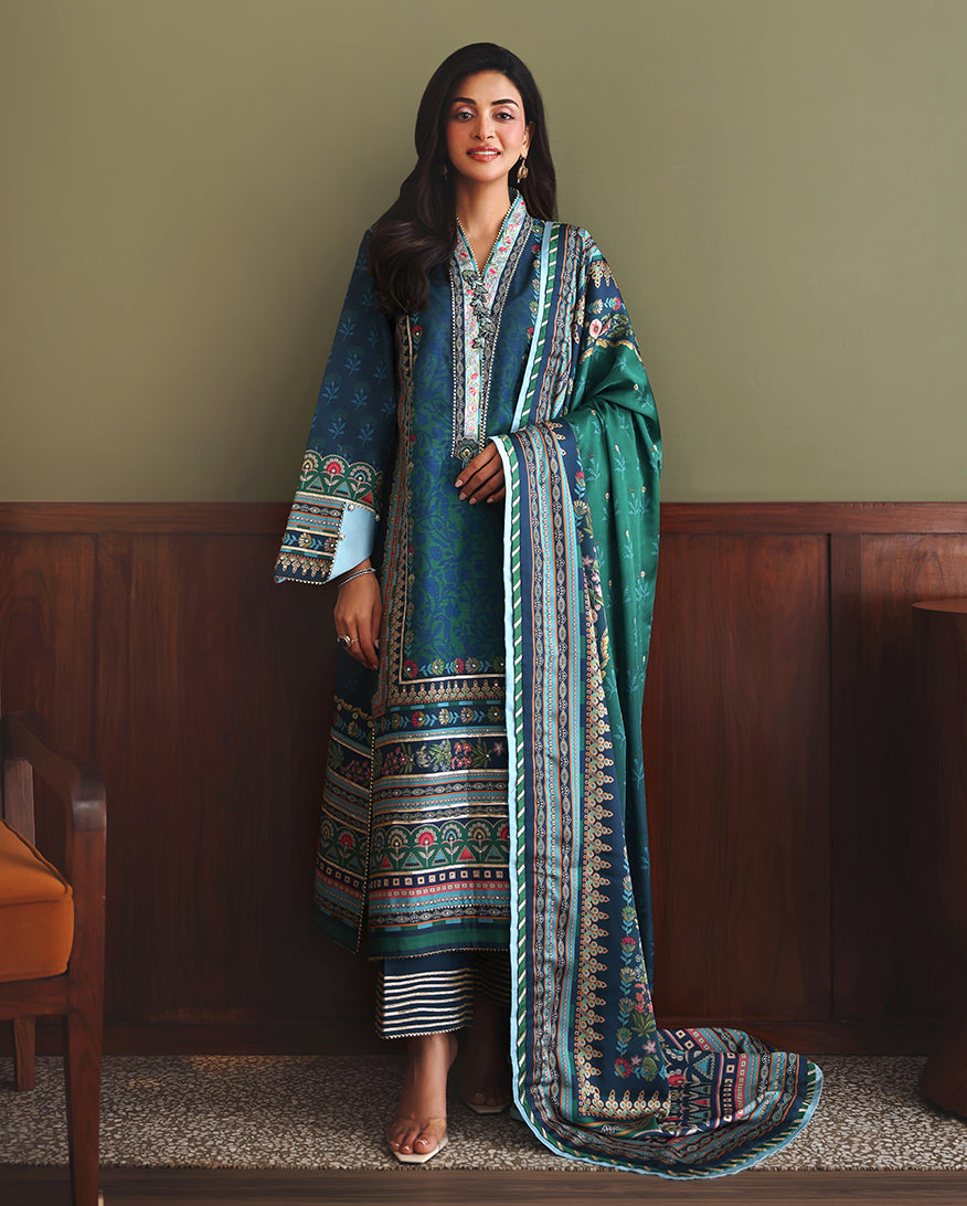 Hemline Nirvana Unstitched 3 Pc