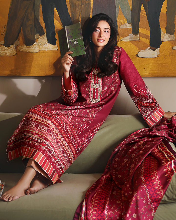 Hemline Nirvana Unstitched 3 Pc