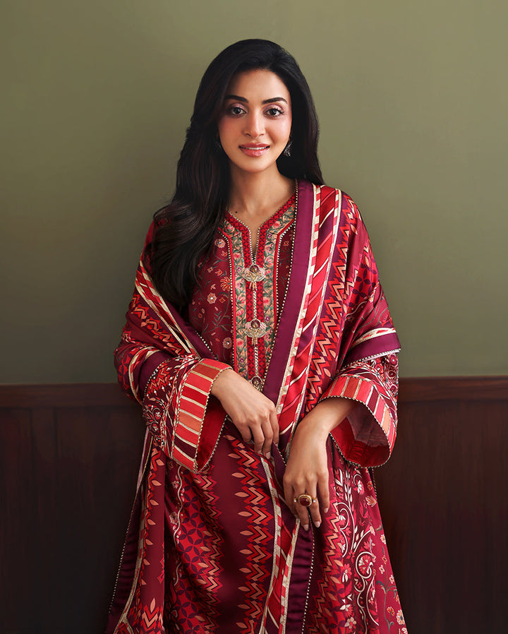 Hemline Nirvana Unstitched 3 Pc