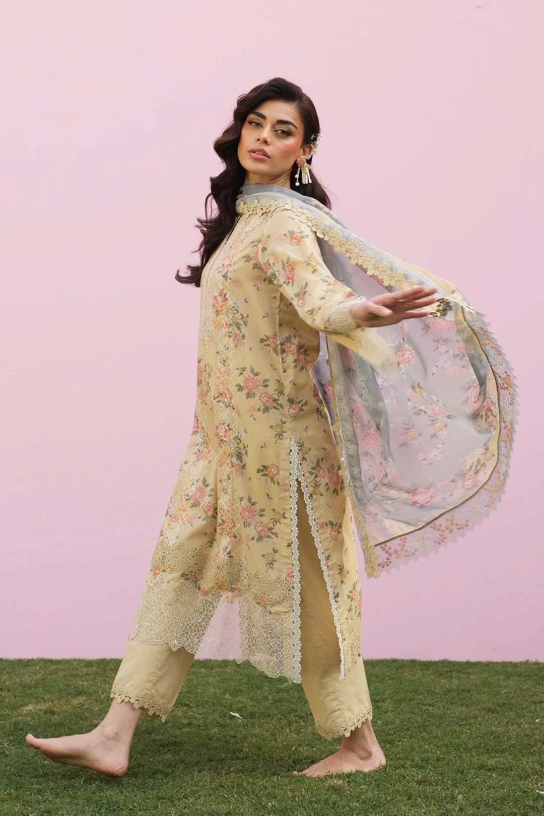 Mirha - 3 Piece Embroidered