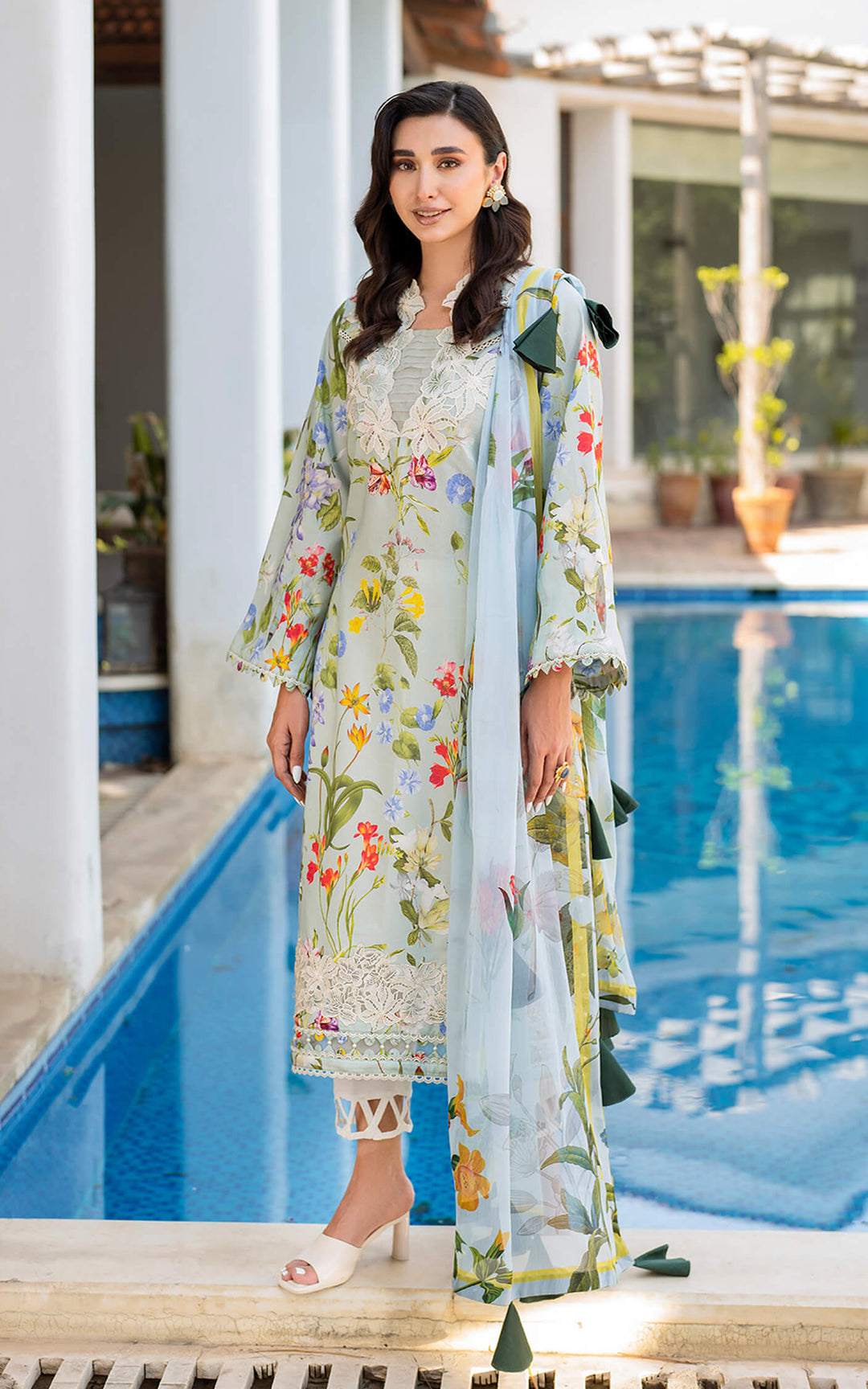 ASIF &amp; NABEEL MERAKI  Unstitched Lawn - Suroor MK-04