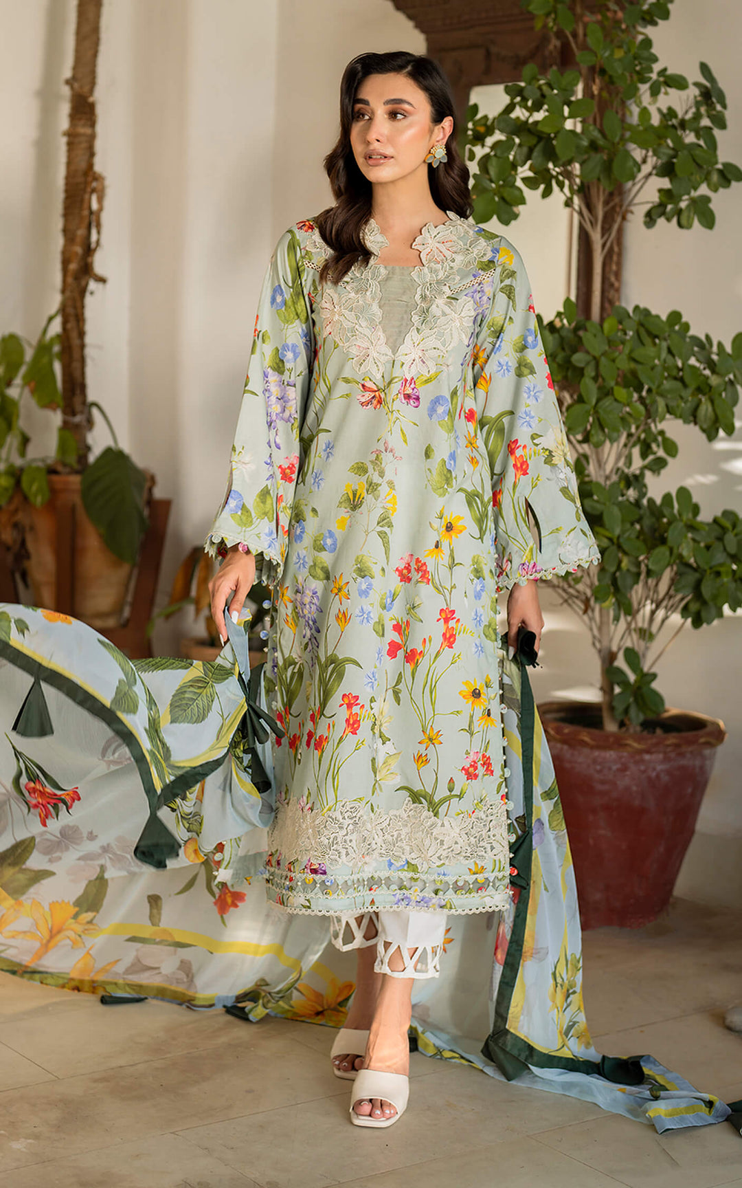 ASIF &amp; NABEEL MERAKI  Unstitched Lawn - Suroor MK-04