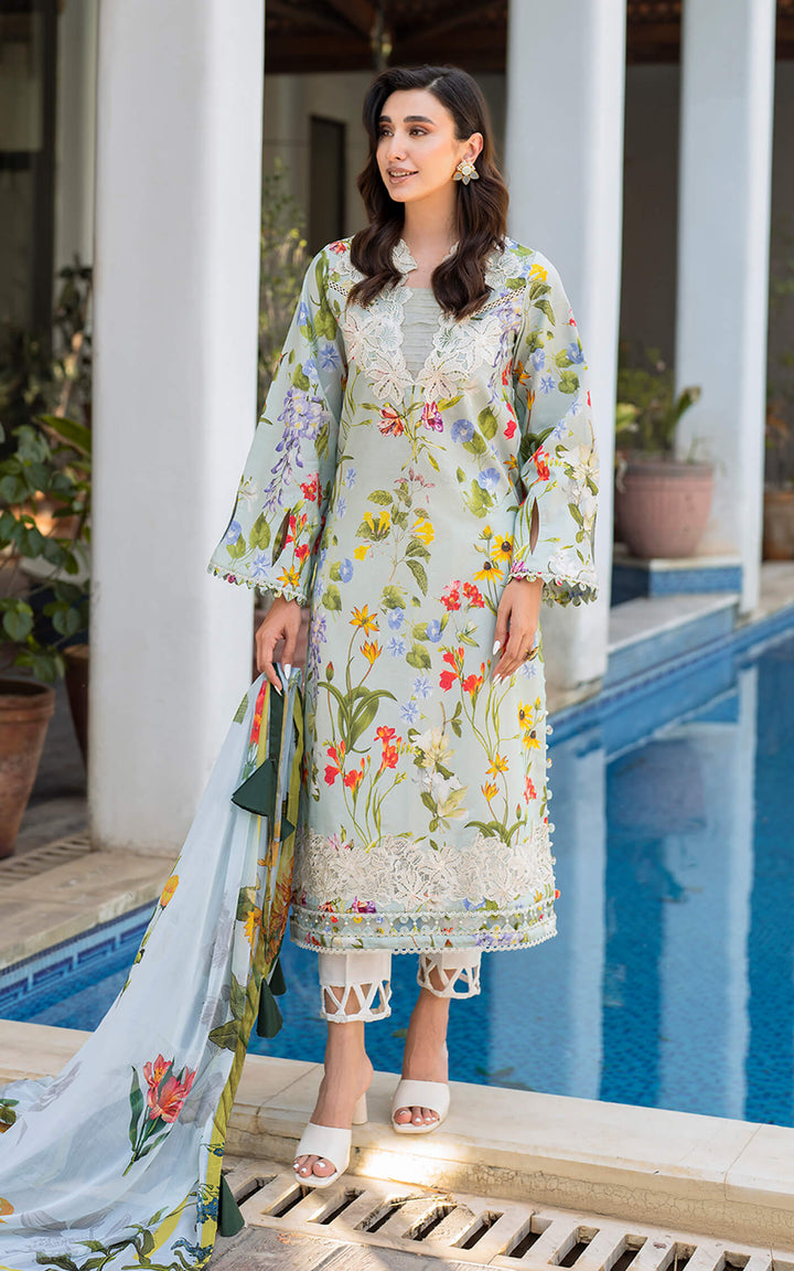 ASIF &amp; NABEEL MERAKI  Unstitched Lawn - Suroor MK-04