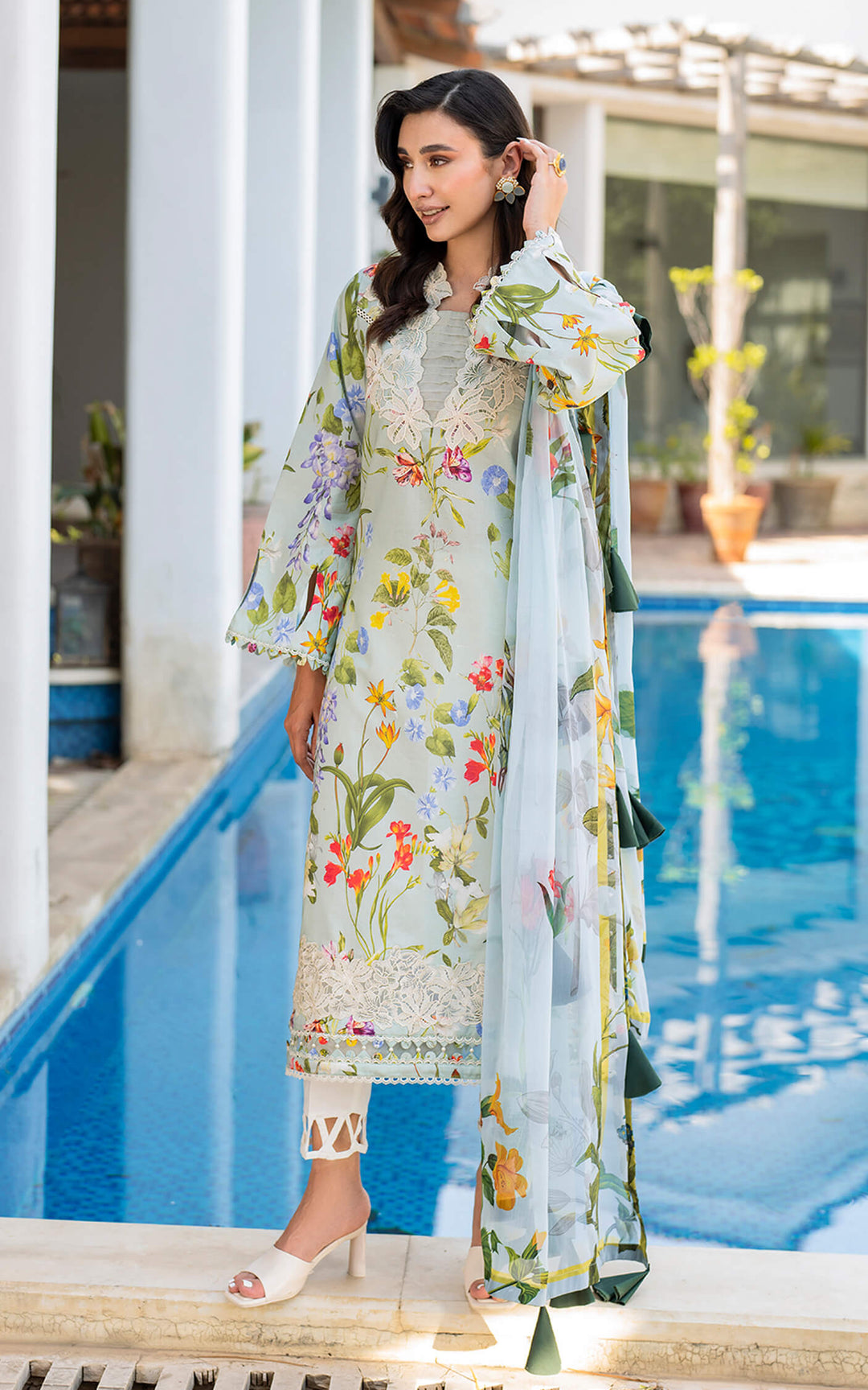 ASIF &amp; NABEEL MERAKI  Unstitched Lawn - Suroor MK-04