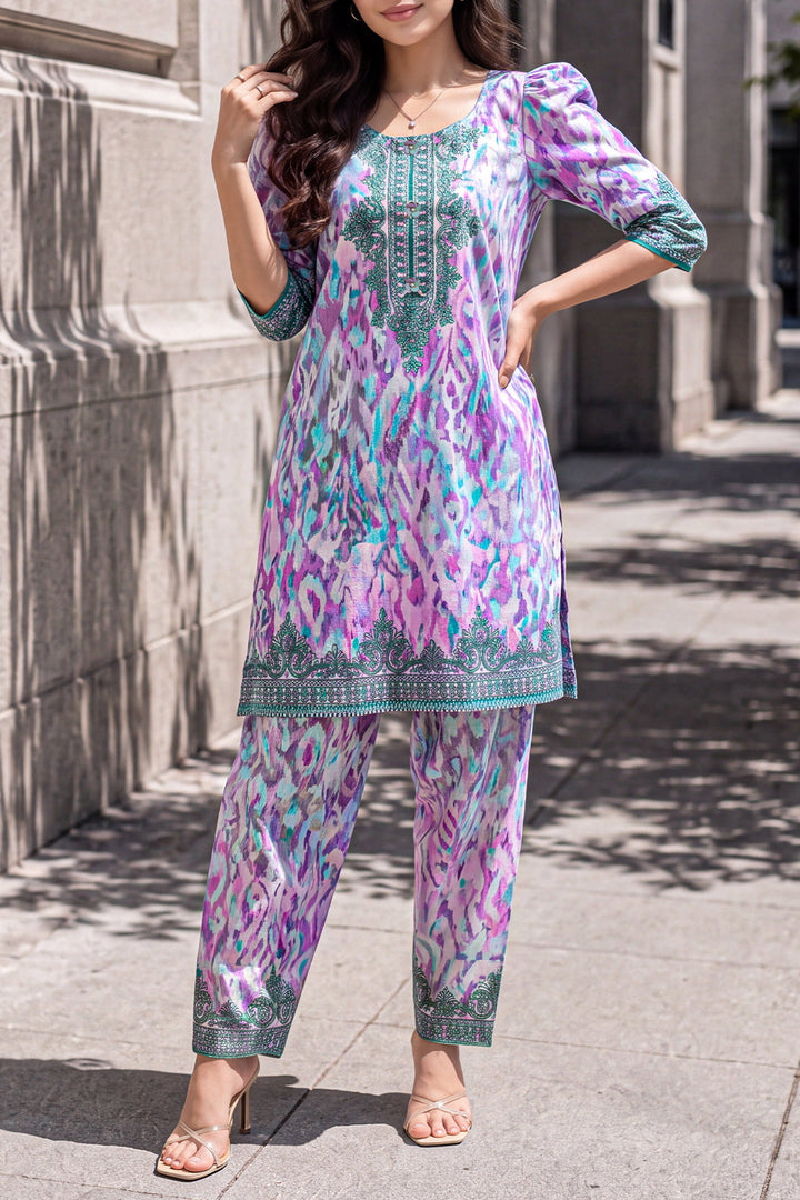 Unstitched Printed Lawn 2 Piece (Shirt/Trouser)