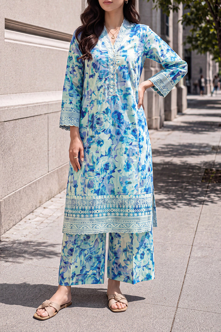 Unstitched Printed Lawn 2 Piece (Shirt/Trouser)