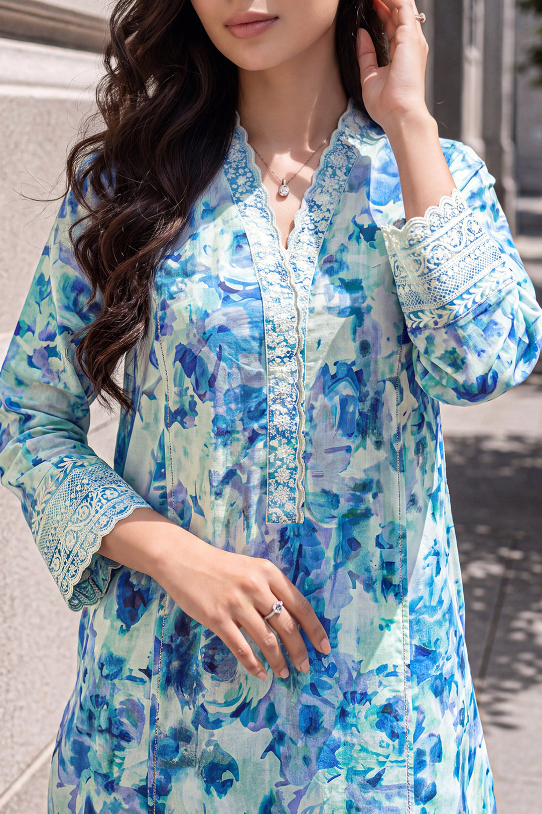 Unstitched Printed Lawn 2 Piece (Shirt/Trouser)