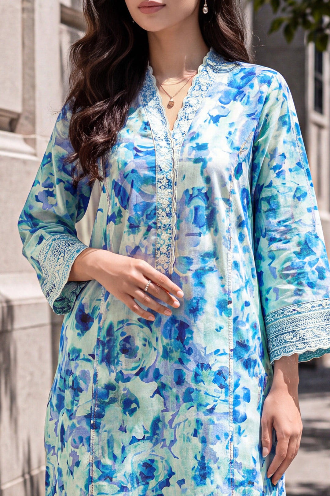 Unstitched Printed Lawn 2 Piece (Shirt/Trouser)