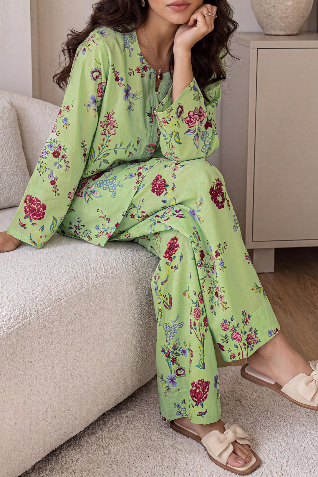 Unstitched Printed Lawn 2 Piece (Shirt/Trouser)