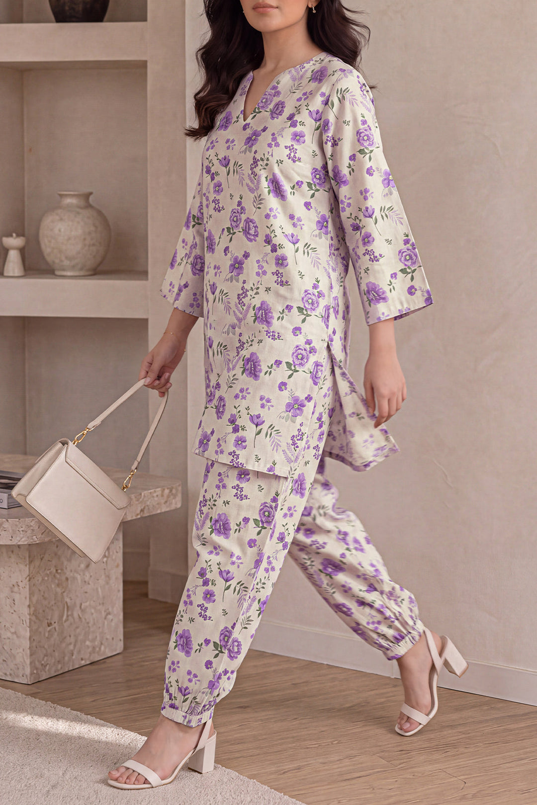 Unstitched Printed Premium Lawn 2 Piece (Shirt/Trouser)