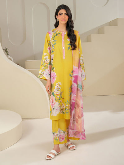 3 Piece Cambric Suit-Printed (Unstitched)