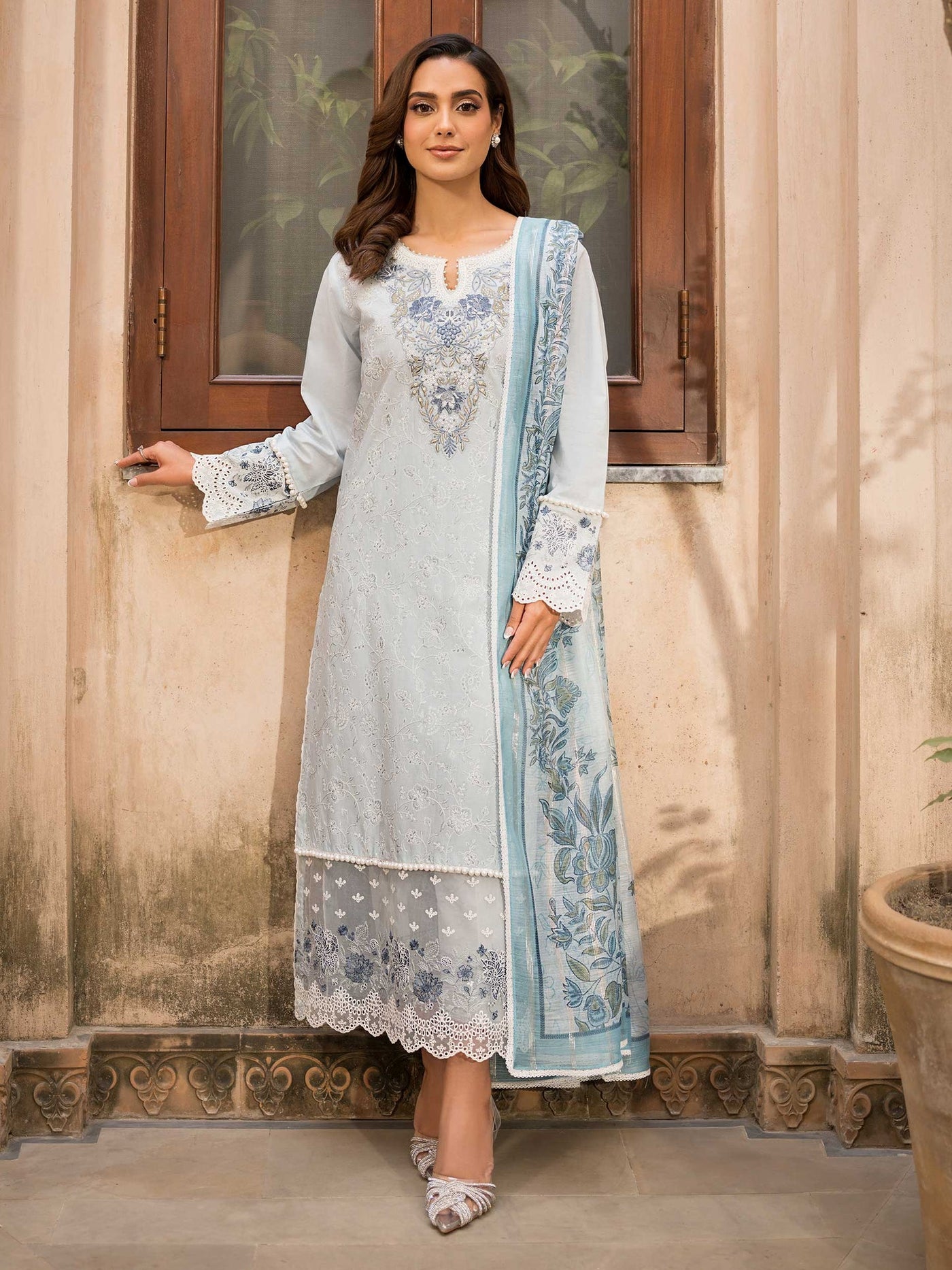 3 Piece Lawn Suit-Embroidered