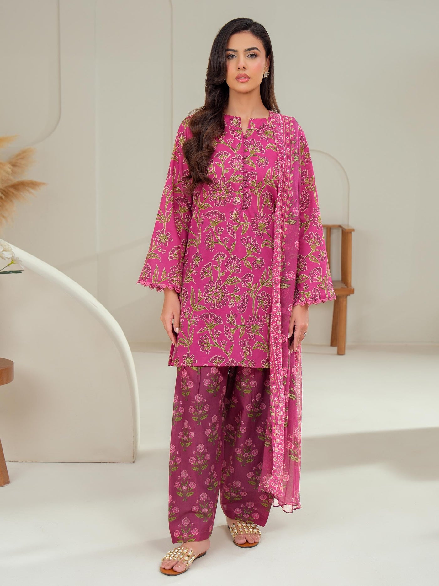 3 Piece Lawn Suit-Printed (Unstitched)