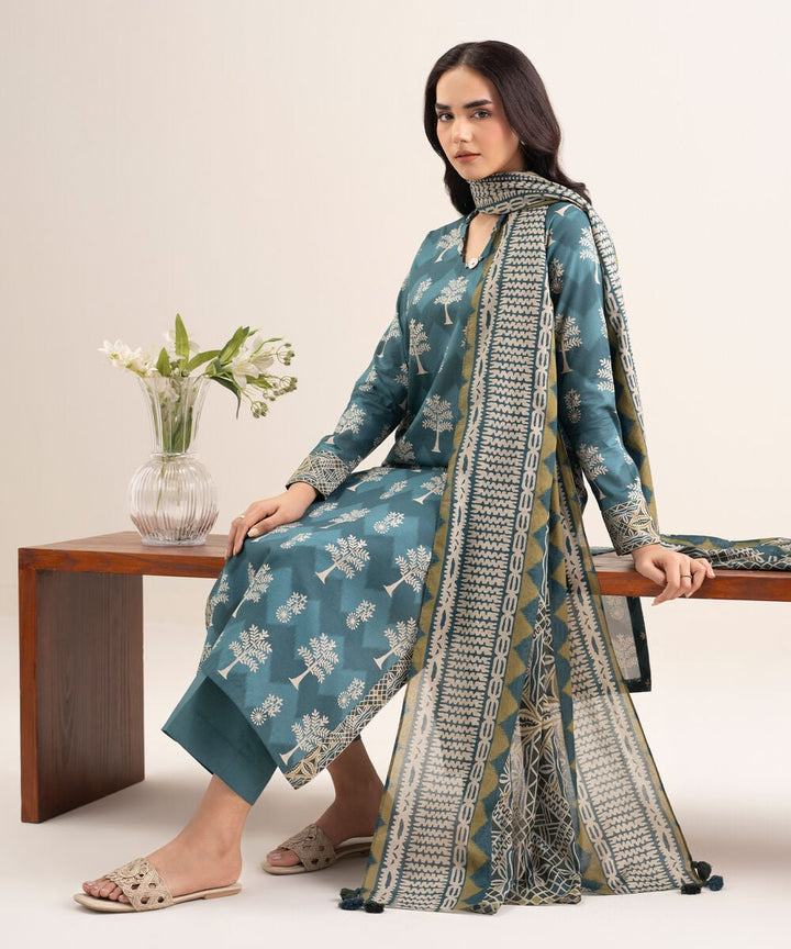 3 PIECE - PRINTED COTTON SUIT
