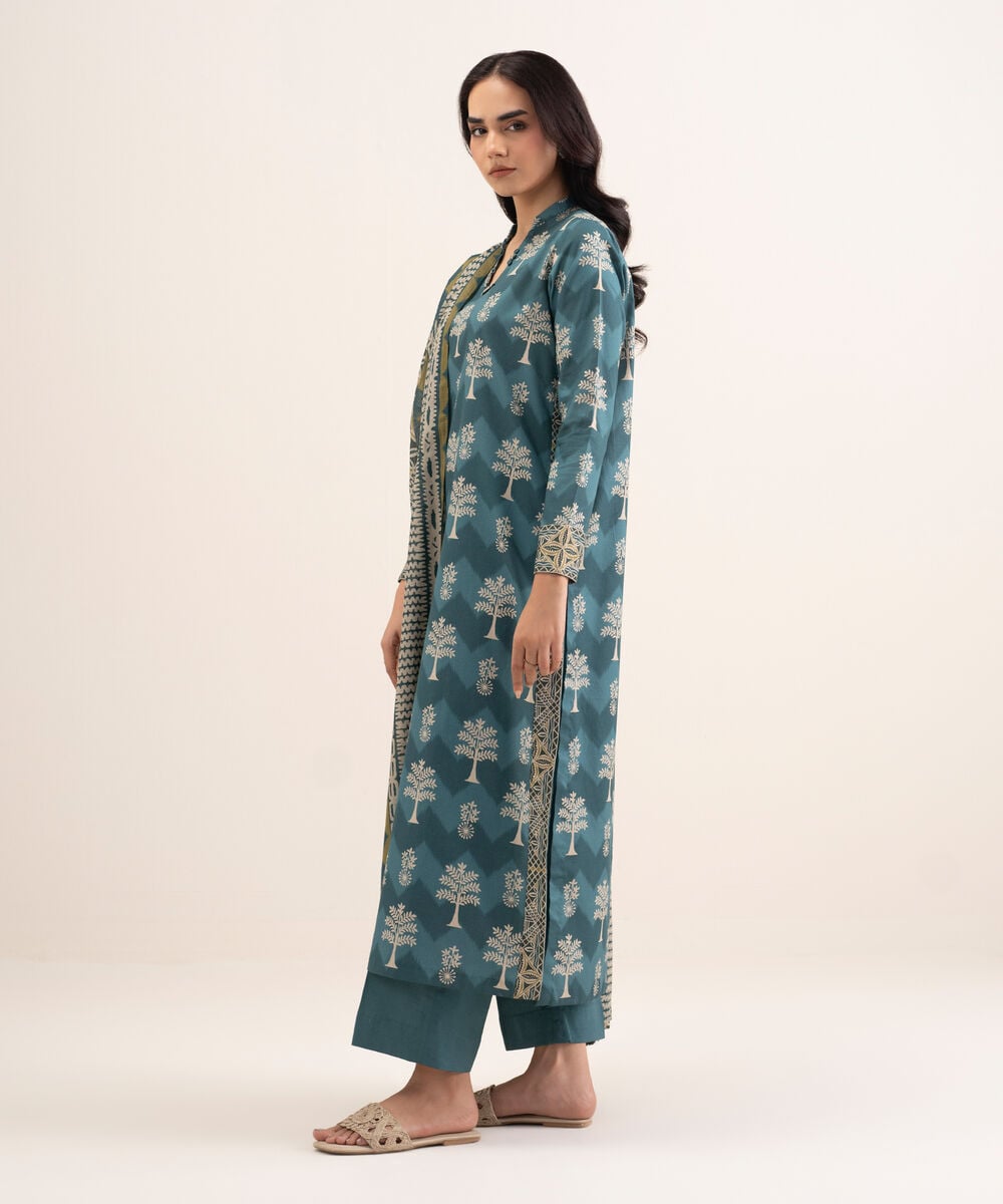 3 PIECE - PRINTED COTTON SUIT