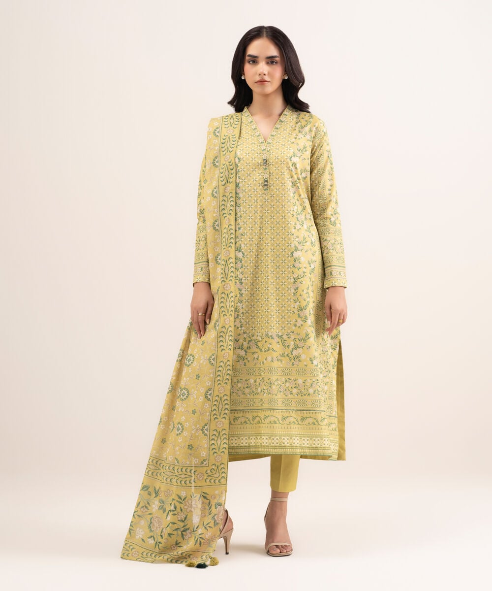 3 PIECE - PRINTED LAWN SUIT