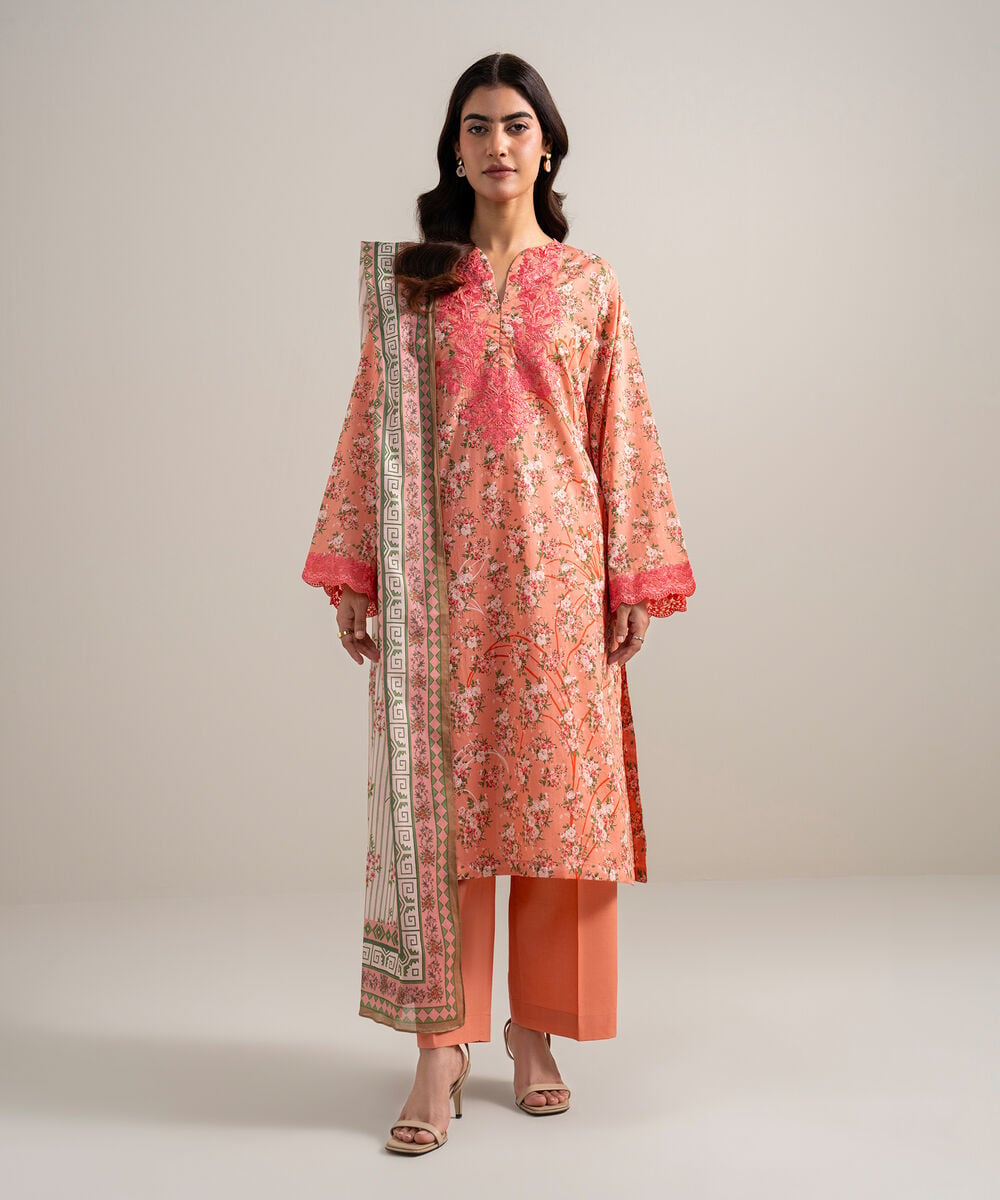 3 PIECE-EMBROIDERED LAWN SUIT