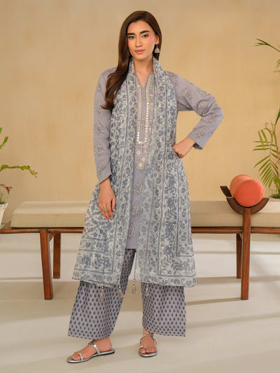3 Piece Lawn Suit-Embroidered (Unstitched)