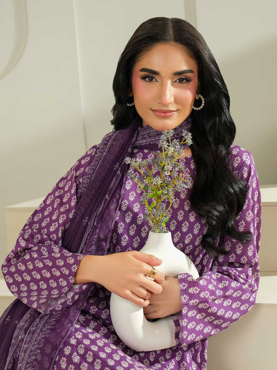 3 Piece Cambric Suit-Printed (Unstitched)