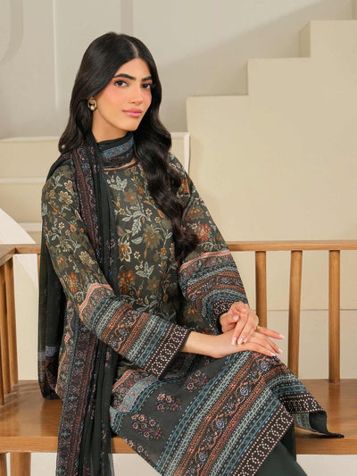 3 Piece Cambric Suit-Printed (Unstitched)